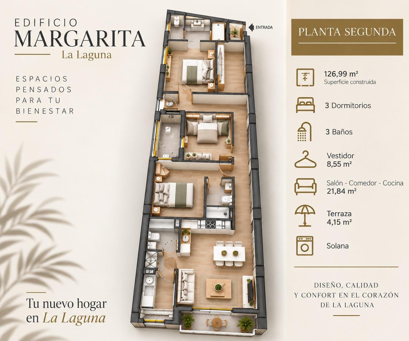 Obra nueva en Edificio Margarita · plano orientativo
